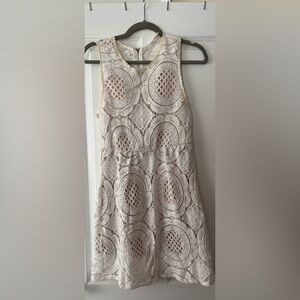 Love Tree Cream Sleeveless Scoop Neck Sundress